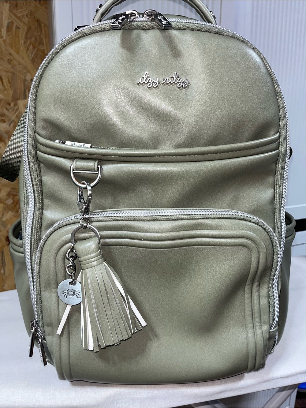Itzy Ritzy Olive Green Convertible Diaper Backpack Tote